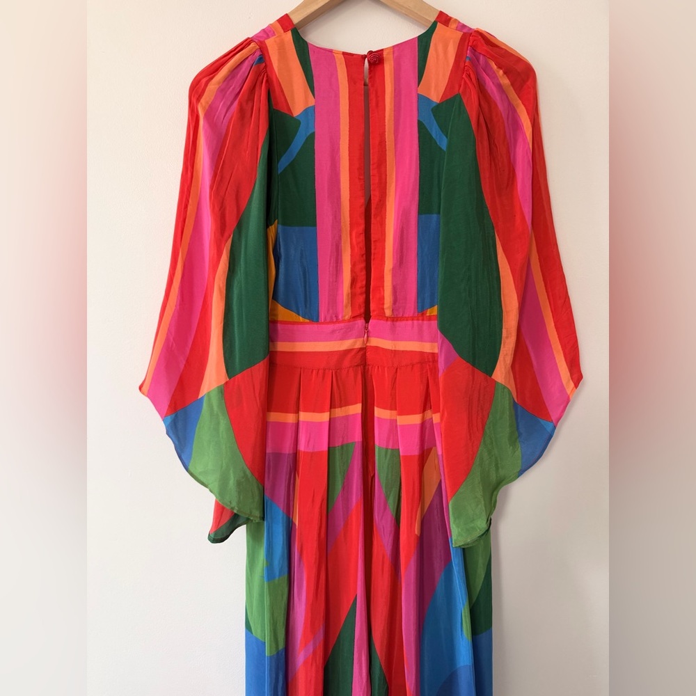 FARM Rio Colorful Leaves Midi Dress XS - Picture 8 of 15